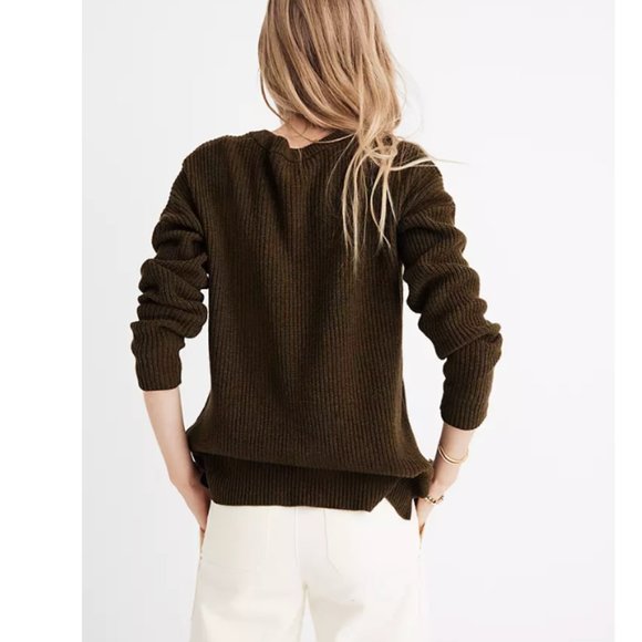 Madewell Thompson Pocket Pullover Sweater Medium - Picture 3 of 8